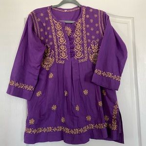 Purple Bohemian Top